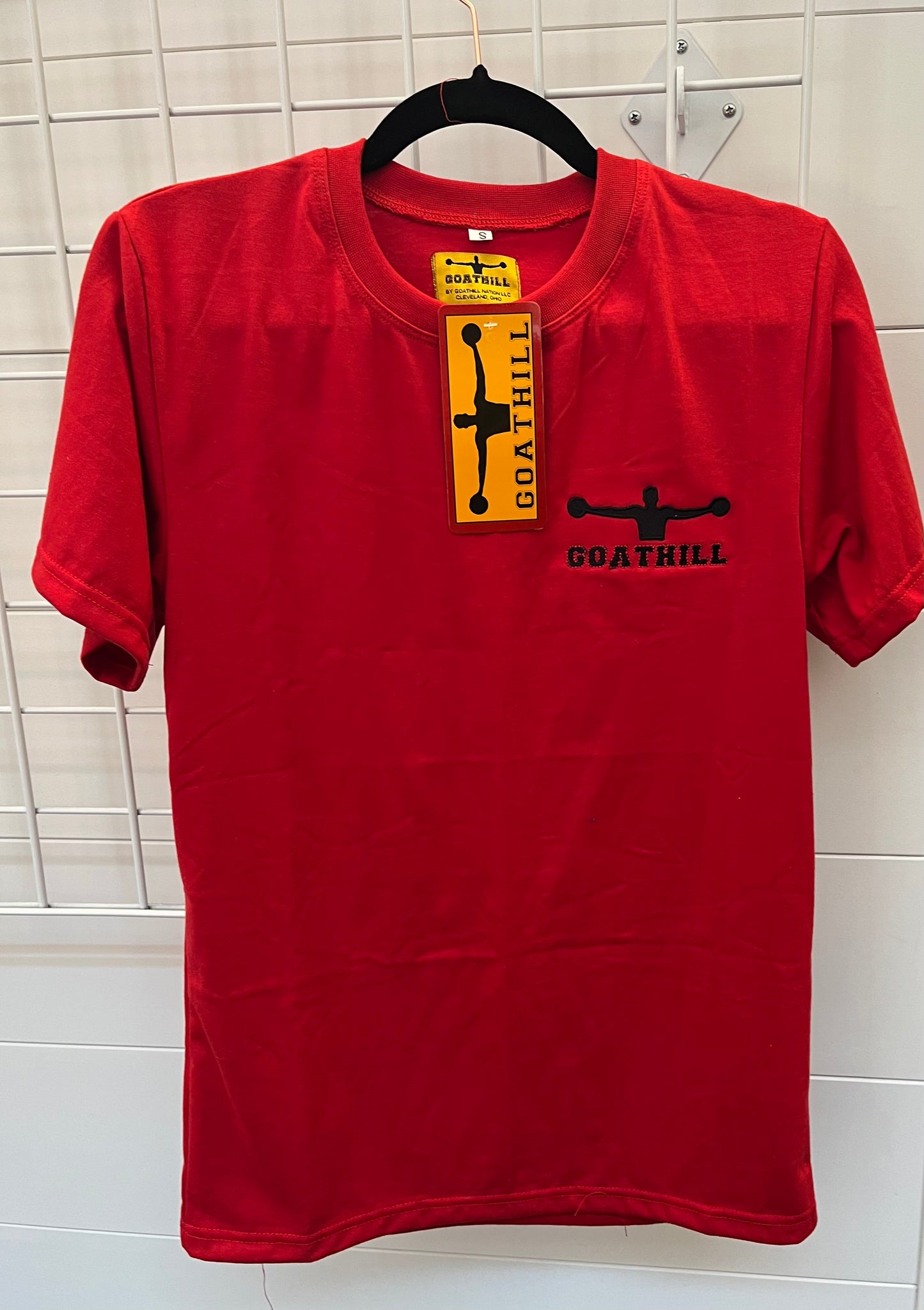 RED GOATHILL TEE COTTON BLEND STRETCH ARM LOGO